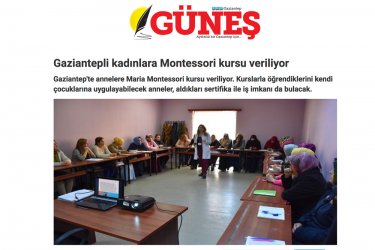 Gaziantep´li Kadınlara Montessori Kursu Veriliyor