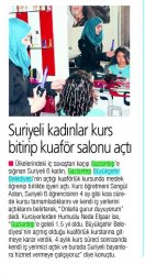 Suriyeli Kadınlar Kurs Bitirip Kuaför Salonu Açtı